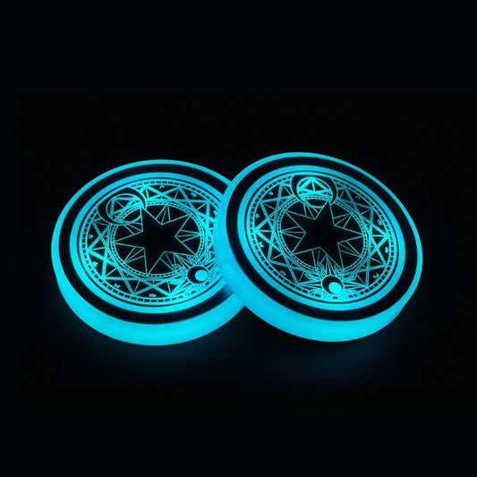 LED Car Cup Holder Lights – 7 Colors, Rechargeable Interior Ambient Light
