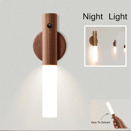 Wireless LED Wall Light – Sleek, Rechargeable, Motion Sensor Lamp